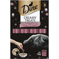 5 PACK of Dine Creamy Treats Tuna & Salmon Flavour Cat Treat 4 pack