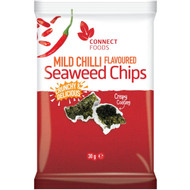 5 PACK of Connect Foods Seaweed Chips Mild Chilli 30g