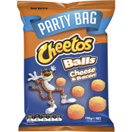 5 PACK of Cheetos Cheese & Bacon Snacks Party Size Bag 190g