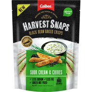 5 PACK of Calbee Harvest Snaps Black Bean Sour Cream & Chives 85g