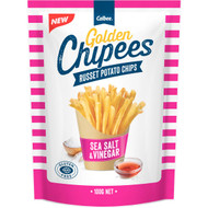 5 PACK of Calbee Golden Chipees Salt & Vinegar 100g