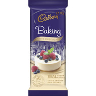 5 PACK of Cadbury Baking White Chocolate 180g