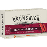 5 PACK of Brunswick Skinless And Boneless Sardine In Chilli Pepper 125g