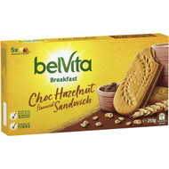 5 PACK of Belvita Breakfast Duo Crunch Choc Hazelnut Flavoured Biscuits 5 pack