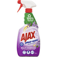 5 PACK of Ajax Spray N'wipe Multipurpose Antibacterial Cleaner Lavender 500ml