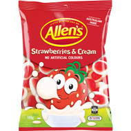 5 PACK of Allen's Strawberry & Cream Lollies Bag 190g