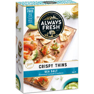 5 PACK of Always Fresh Crispy Thins Sea Salt 100g