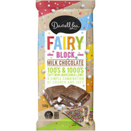 5 PACK of Darrell Lea Fairy Block Milk Chocolate Block 160g