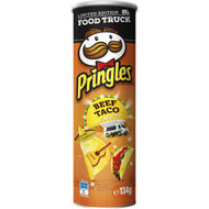5 PACK of Pringles Beef Taco Flavour Potato Chips  134g