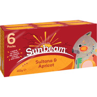 5 PACK of Sunbeam Sultanas & Apricot 6x37g
