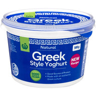 5 PACK of WW Natural Greek Style Yoghurt  500g