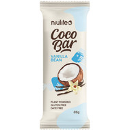 5 PACK of Niulife Coco Bar Vanilla Bean  35g