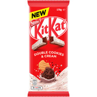 5 PACK of Nestle Kitkat Double Cookies & Cream Block 170g