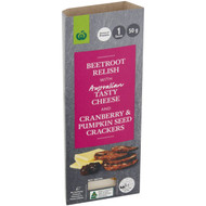 5 PACK of WW Beetroot Relish With Tasty Cheese & Artisan Crackers 50g