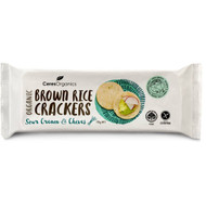 5 PACK of Ceres Organics Brown Crackers Sour Cream 115g