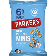 5 PACK of Parker's Baked Pretzels Multipack Lightly Salted 6 pack