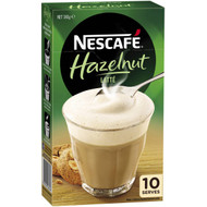 5 PACK of Nescafe Coffee Mixer Sachets Latte Hazelnut 10 pack