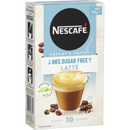 5 PACK of Nescafe 98% Sugar Free Latte Sachets 10 pack