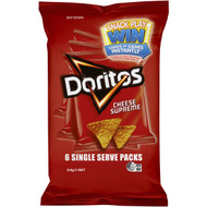 5 PACK of Doritos Corn Chips Multipack Cheese Supreme 6 pack