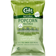 5 PACK of Cobs Popcorn Lightly Salted Slightly Sweet Gluten Free 65g