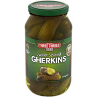 5 PACK of Three Threes Gherkins Sweet Spiced 540g