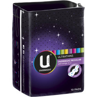 5 PACK of U By Kotex Ultrathins Overnight 10ea