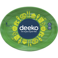 5 PACK of Deeko Entertainer Serving Plastic Steak Plate Oval 8 pack