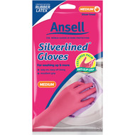 5 PACK of Ansell Gloves Silverlined Medium Size 8 1 pair