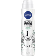 5 PACK of Nivea Black & White Fresh Aerosol Antiperspirant Deodorant 250ml