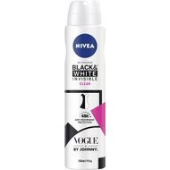 5 PACK of Nivea Black & White Clear Aerosol Antiperspirant Deodorant 250ml