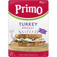 5 PACK of Primo Turkey Breast 80g