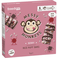 5 PACK of Messy Monkeys Berry Rice Puff Bars  6 pack