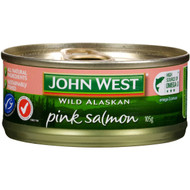 5 PACK of John West Salmon Pink 105g