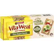 5 PACK of Arnott's Vita Weat Crispbread 5 Super Seeds 250g