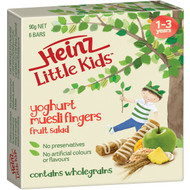 5 PACK of Heinz Little Kids Yoghurt Muesli Fingers Fruit Salad 6 pack