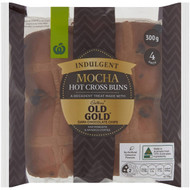 5 PACK of WW Indulgent Cadbury Old Gold Mocha Hot Cross Bun 4 pack