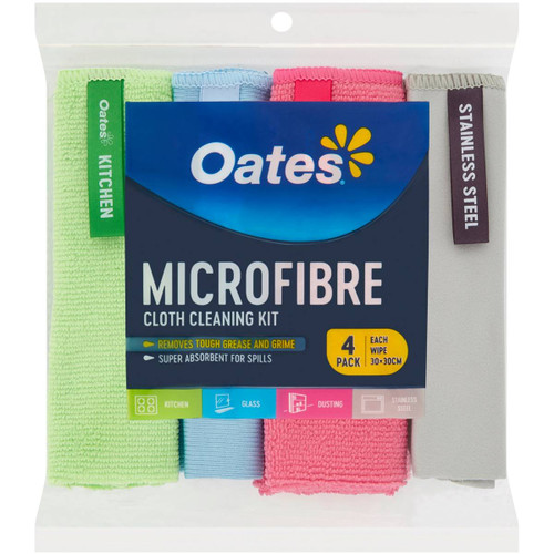 Oates Microfibre Cloth 4 pack