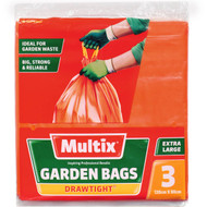 5 PACK of Multix Garden Drawtight Garbage Bags 3 pack