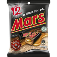 5 PACK of Mars Chocolate Medium Party Share Bag 12 Piece 216g