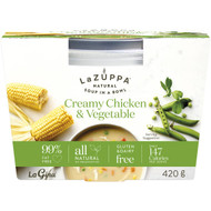 5 PACK of La Zuppa Microwave Soup Creamy Chicken & Vegetable 420g
