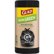 5 PACK of Glad To Be Green 95% Recycled Kitchen Tidy Bags Medium 28 pack