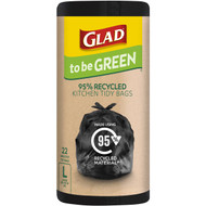 5 PACK of Glad 95% Recycled Kitchen Tidy Bags Large 22 pack