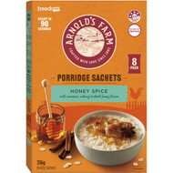5 PACK of Freedom Foods Arnold's Farm Honey Spice Porridge Sachets 8 pack