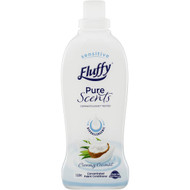 5 PACK of Fluffy Pure Scents Fabric Softener Creamy Coconut 1l