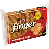 5 PACK of Eti Finger Biscuit Snack 450g