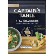 5 PACK of Captain's Table Pita Crackers Grana Padano Cheese 100g