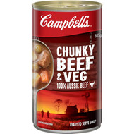 5 PACK of Campbell's Chunky Canned Soup Beef Hearty & Filling 505g