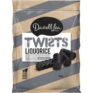 5 PACK of Darrell Lea Liquorice Twists 280g
