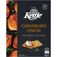 5 PACK of Kettle Flat Bread Crackers Caramelised Onion 150g