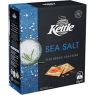 5 PACK of Kettle Flat Bread Crackers Sea Salt 150g